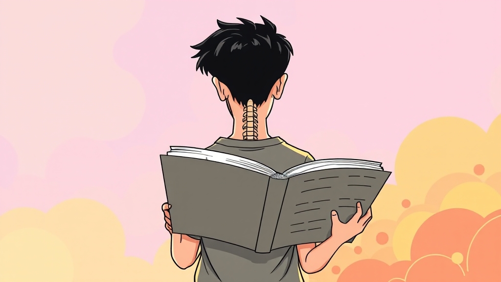 청소년 키 성장, 골든타임 공략법 8 척추 건강과 자세 교정 (cartoon 스타일)
