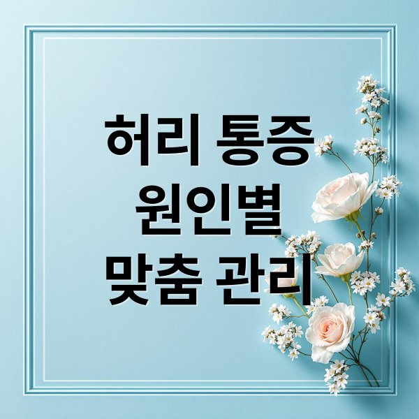 허리 통증 완벽 가이드 2