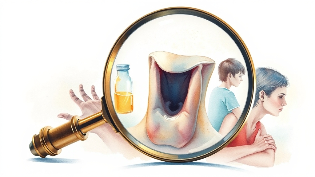 갑상선 질환 종류와 증상 (watercolor 스타일)