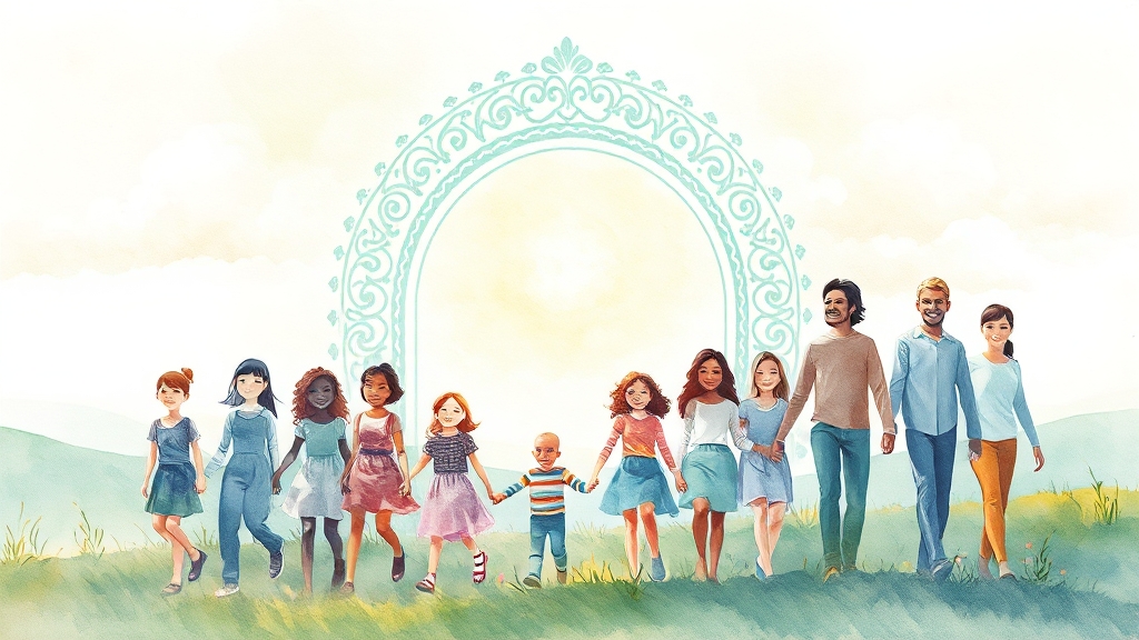 중장년 AI 교육, 무료로 시작하세요! 7 AI 교육 혜택, 디지털 격차 해소와 기회 (watercolor 스타일)