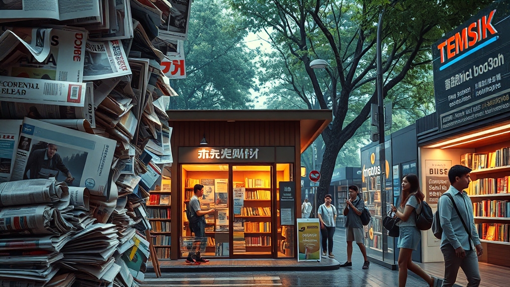 신문, 어디서 살까? 완벽 가이드 7 신문 판매처, 정보 창고! (realistic 스타일)