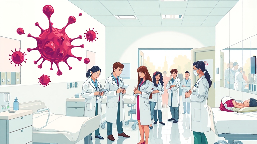산후조리원 RSV 감염, 신생아 건강 지키는 방법 6 산후조리원 감염 관리, 무엇이 문제일까요? (cartoon 스타일)