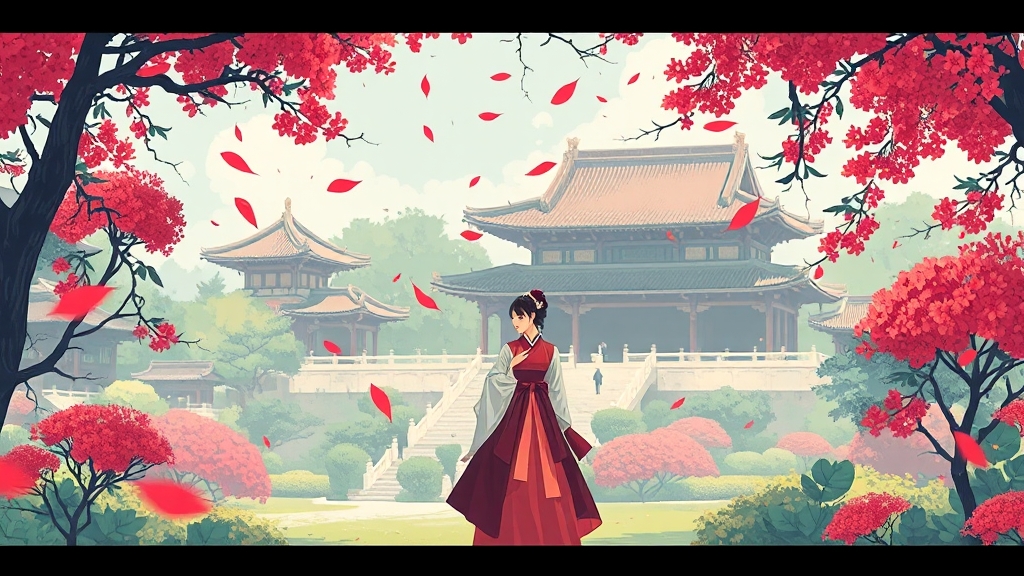 중년 국내여행 완벽 가이드 8 특별한 테마 여행: 배롱나무 명소 순례 (illustration 스타일)