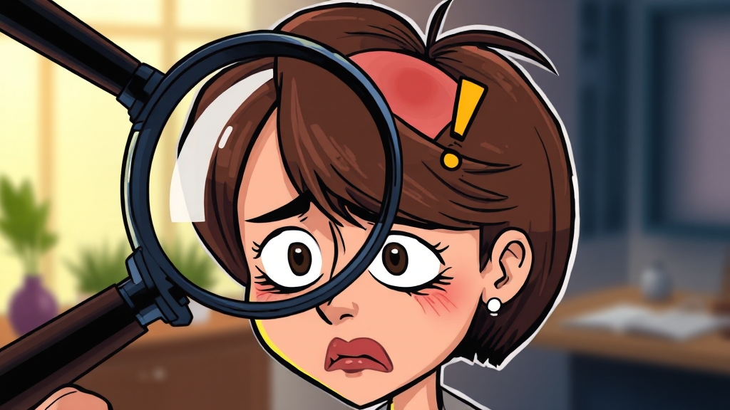 원형 탈모증 A to Z 6 원형 탈모증의 진단 방법 (cartoon 스타일)
