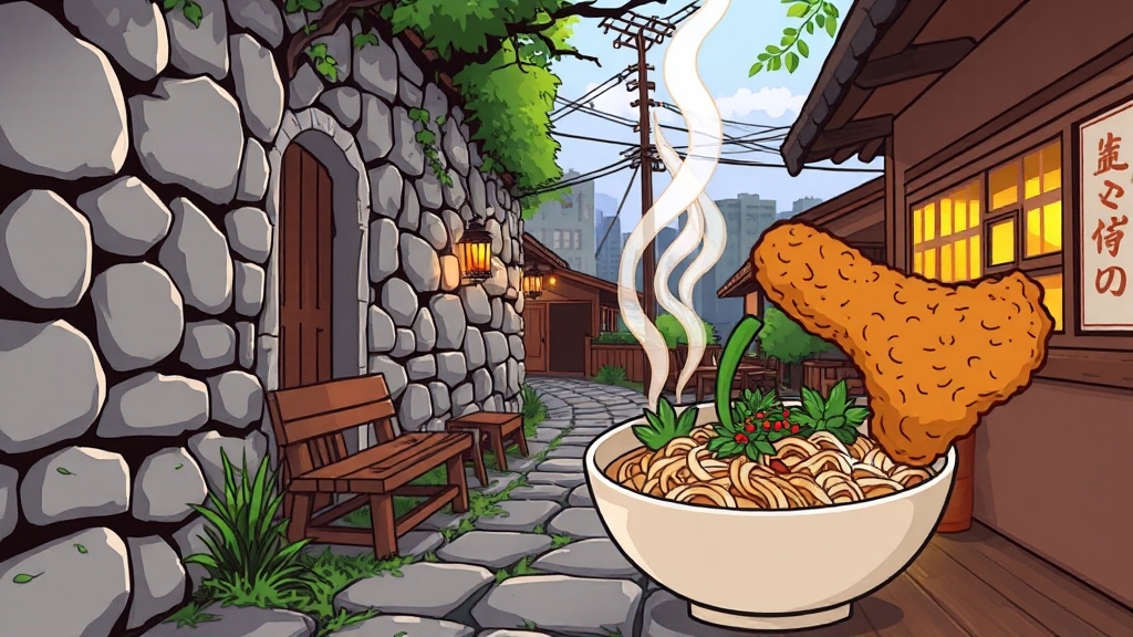 오키나와 남부 필수 코스: 하마베노차야 완벽 가이드 6 근처 맛집 추천 (cartoon 스타일)