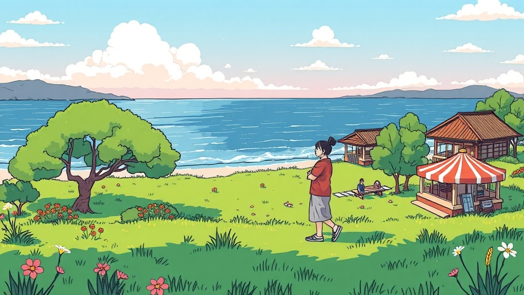 오키나와 남부 필수 코스: 하마베노차야 완벽 가이드 7 주변 가볼 만한 곳 (cartoon 스타일)