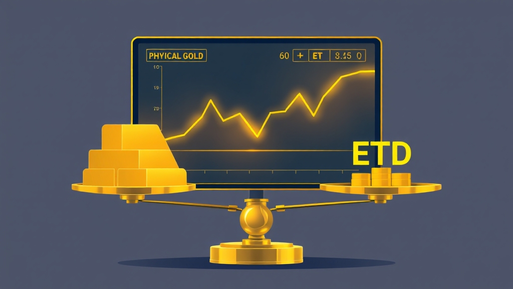 금 투자 A to Z 완벽 분석 4 실물 vs. ETF, 어떤 투자가 좋을까? (illustration 스타일)
