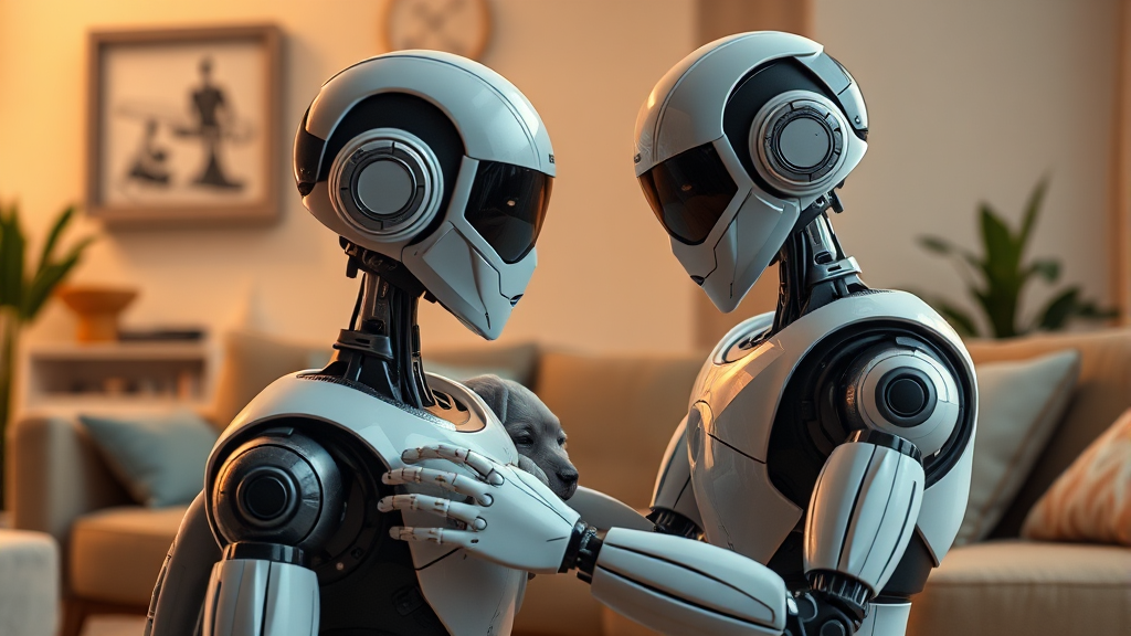 가정용 로봇, 주요 기능은 무엇? (realistic 스타일)