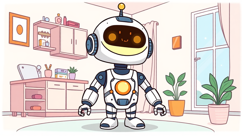 LG 로봇, 기술 경쟁력은? (cartoon 스타일)