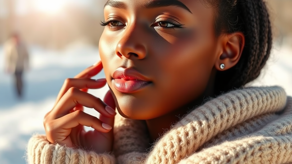 피부 타입별 선크림 추천 (realistic 스타일)