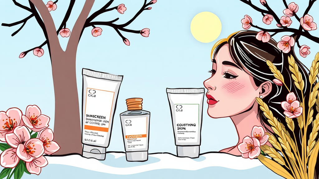 인기 선크림 리뷰 비교 (illustration 스타일)