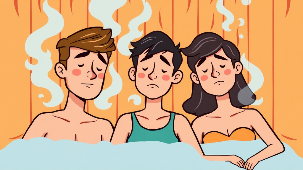 사우나, 건강과 행복의 열쇠? 4 사우나, 정신 건강에도 긍정적? (cartoon 스타일)