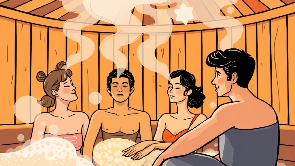 사우나, 건강과 행복의 열쇠? 10 마무리 (illustration 스타일)