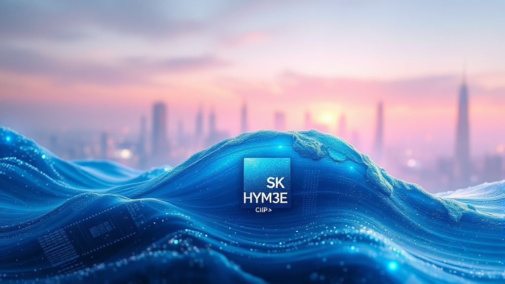 엔비디아 H200 중국 수출 허용, SK하이닉스에겐 기회? 5 SK하이닉스, HBM3E 시장 독점적 공급 (watercolor 스타일)