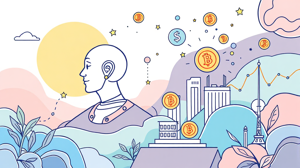 스테이블코인 AI 투자 시 고려사항 (illustration 스타일)