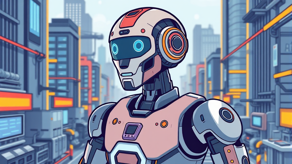 2025년 로봇 시장 트렌드 및 전망 (illustration 스타일)