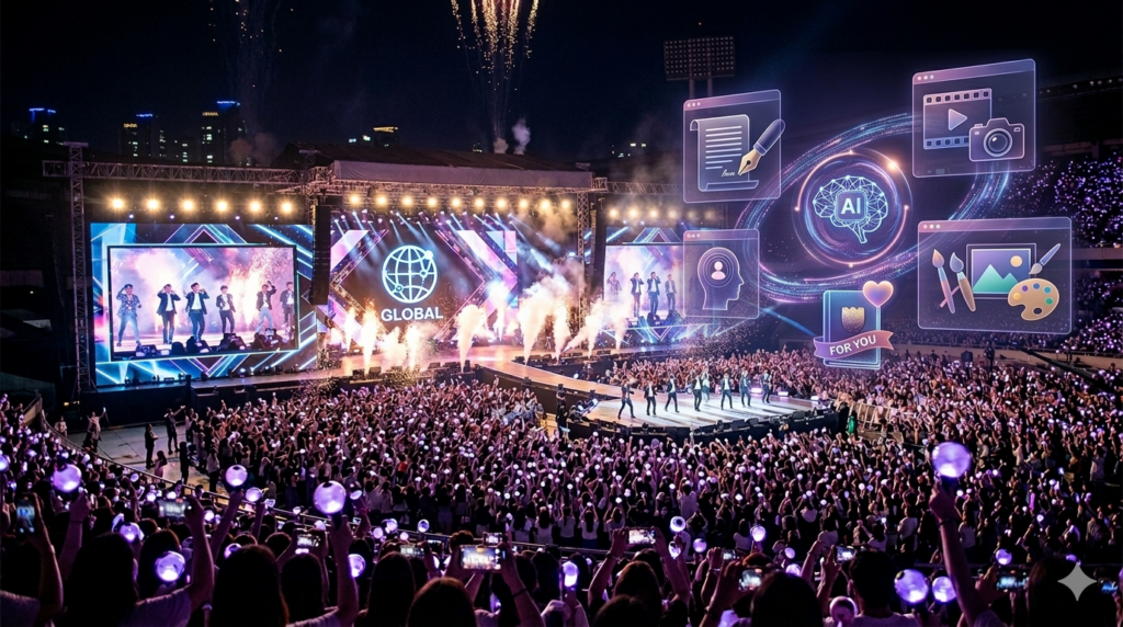 2026년 콘텐츠 산업: AI, IP, 팬덤, 몰입형 경험의 미래 9 Gemini Generated Image fcotq1fcotq1fcot