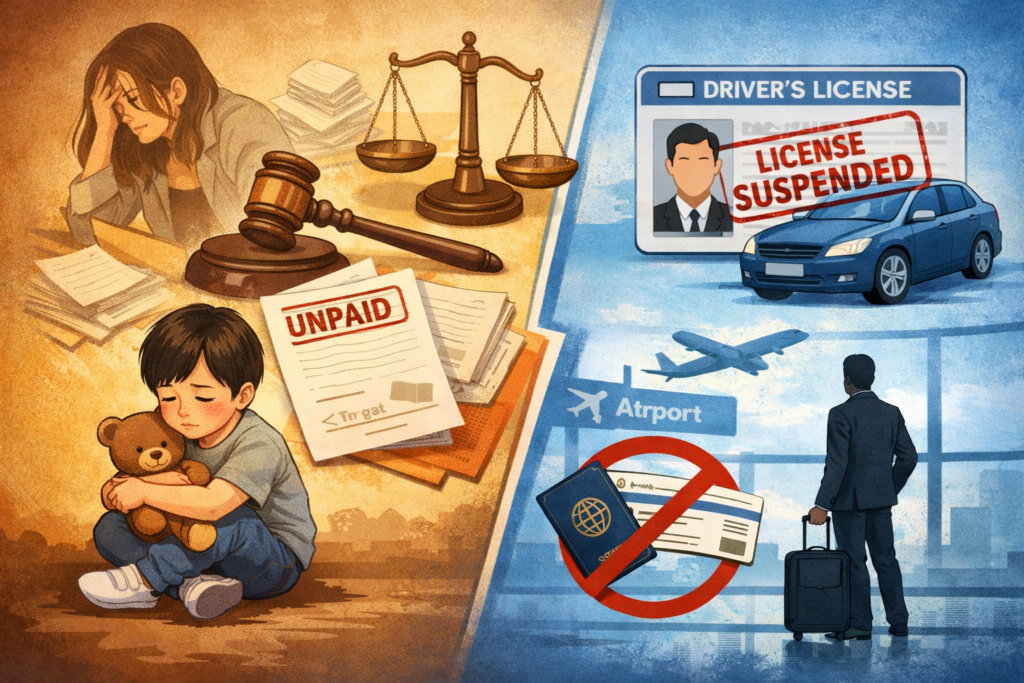 자녀 양육비 미지급의 결과