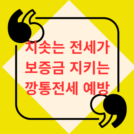 치솟는 전세가 보증금 지키는 깡통전세 예방