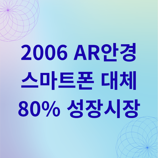 2006 AR안경 스마트폰 대체 80 성장시장