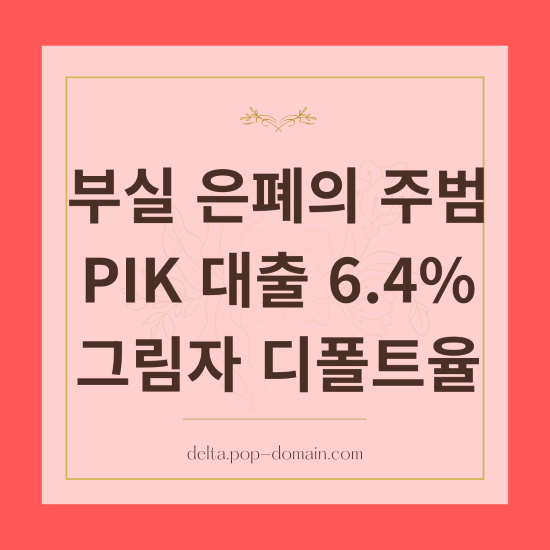 부실 은폐의 주범 PIK 대출 6.4 그림자 디폴트율
