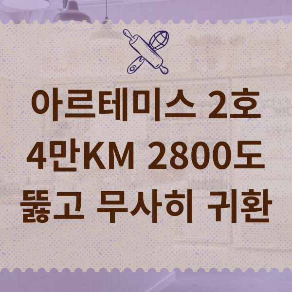 아르테미스 2호 4만KM 2800도 뚫고 무사히 귀환