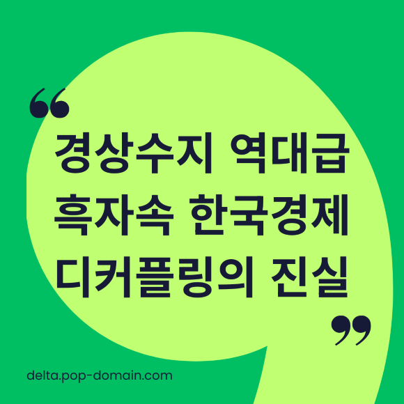 경상수지 역대급 흑자속 한국경제 디커플링의 진실